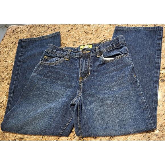 Boys Jeans Old Navy Straight Blue Jeans Size 14 Dark Wash - Picture 1 of 16